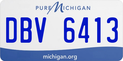 MI license plate DBV6413