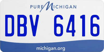 MI license plate DBV6416