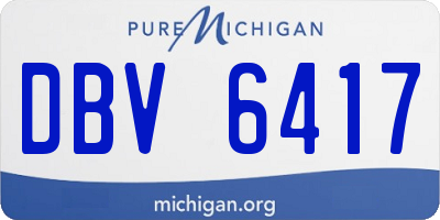 MI license plate DBV6417