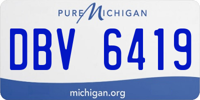 MI license plate DBV6419