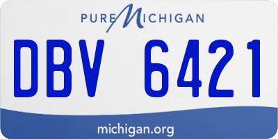 MI license plate DBV6421