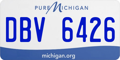 MI license plate DBV6426