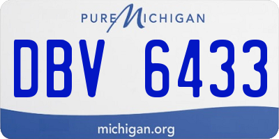 MI license plate DBV6433