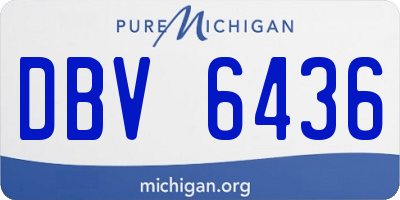 MI license plate DBV6436