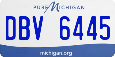 MI license plate DBV6445