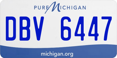 MI license plate DBV6447