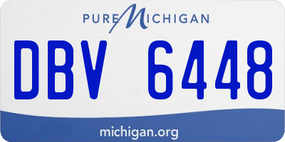 MI license plate DBV6448