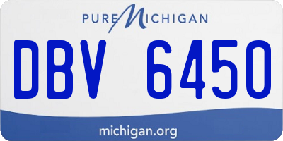 MI license plate DBV6450