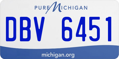 MI license plate DBV6451