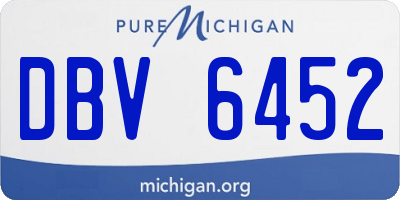 MI license plate DBV6452