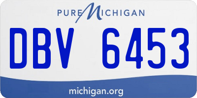 MI license plate DBV6453