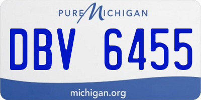 MI license plate DBV6455
