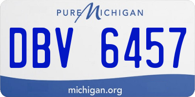 MI license plate DBV6457