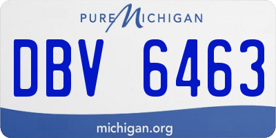 MI license plate DBV6463