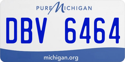 MI license plate DBV6464