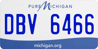 MI license plate DBV6466