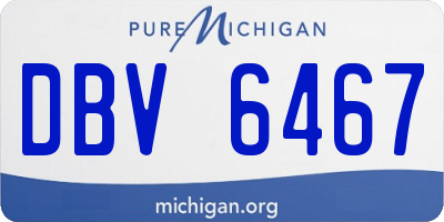 MI license plate DBV6467