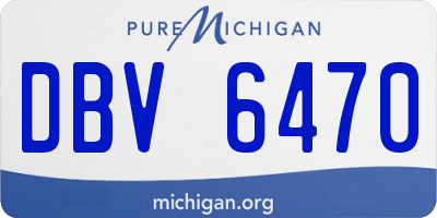 MI license plate DBV6470