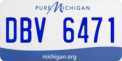 MI license plate DBV6471