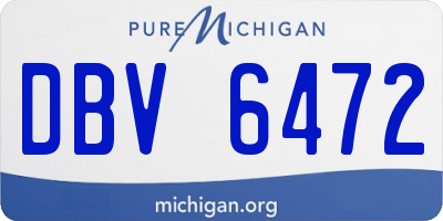 MI license plate DBV6472