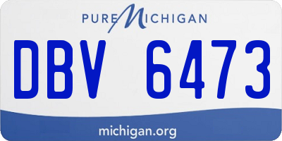 MI license plate DBV6473