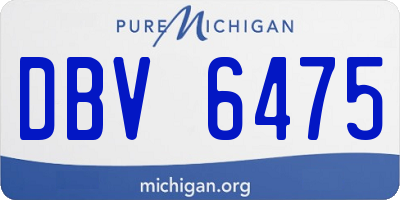 MI license plate DBV6475