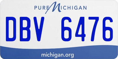 MI license plate DBV6476