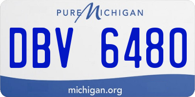 MI license plate DBV6480