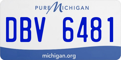 MI license plate DBV6481