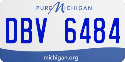 MI license plate DBV6484