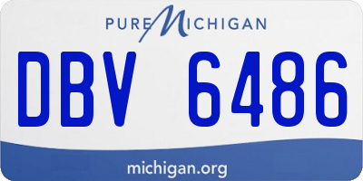 MI license plate DBV6486