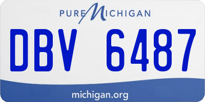MI license plate DBV6487