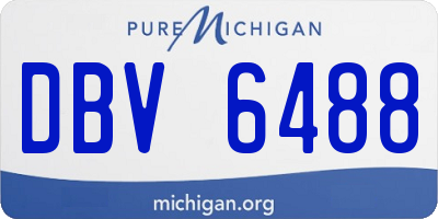 MI license plate DBV6488