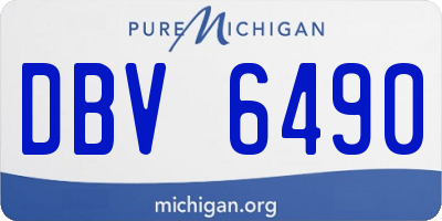 MI license plate DBV6490