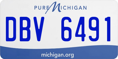 MI license plate DBV6491