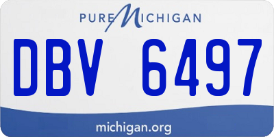 MI license plate DBV6497