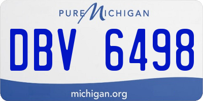 MI license plate DBV6498