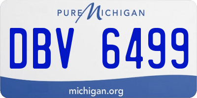 MI license plate DBV6499