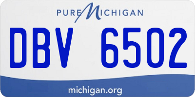 MI license plate DBV6502