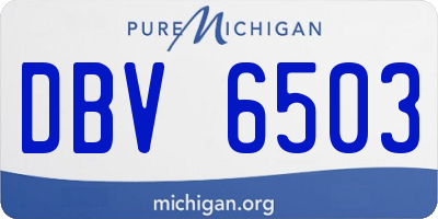 MI license plate DBV6503