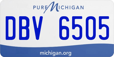 MI license plate DBV6505