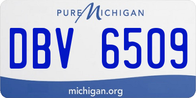 MI license plate DBV6509