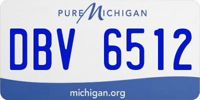 MI license plate DBV6512