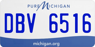 MI license plate DBV6516