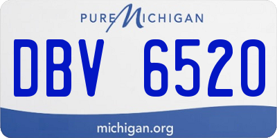 MI license plate DBV6520