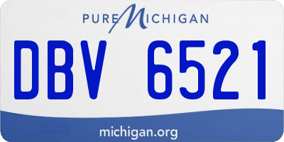 MI license plate DBV6521