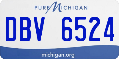 MI license plate DBV6524