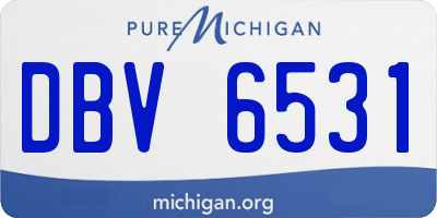 MI license plate DBV6531