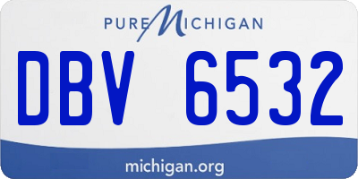 MI license plate DBV6532