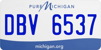 MI license plate DBV6537